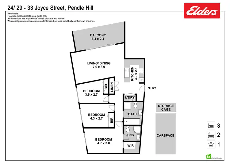 Floorplan of Homely unit listing, 24/29-33 Joyce Street, Pendle Hill NSW 2145
