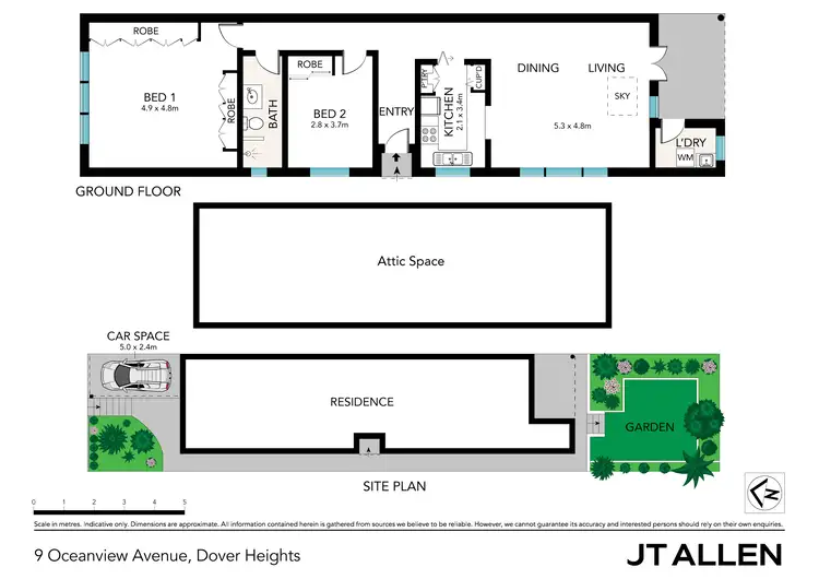 Floorplan of Homely semi-detached listing, 9 Oceanview Avenue, Dover Heights NSW 2030