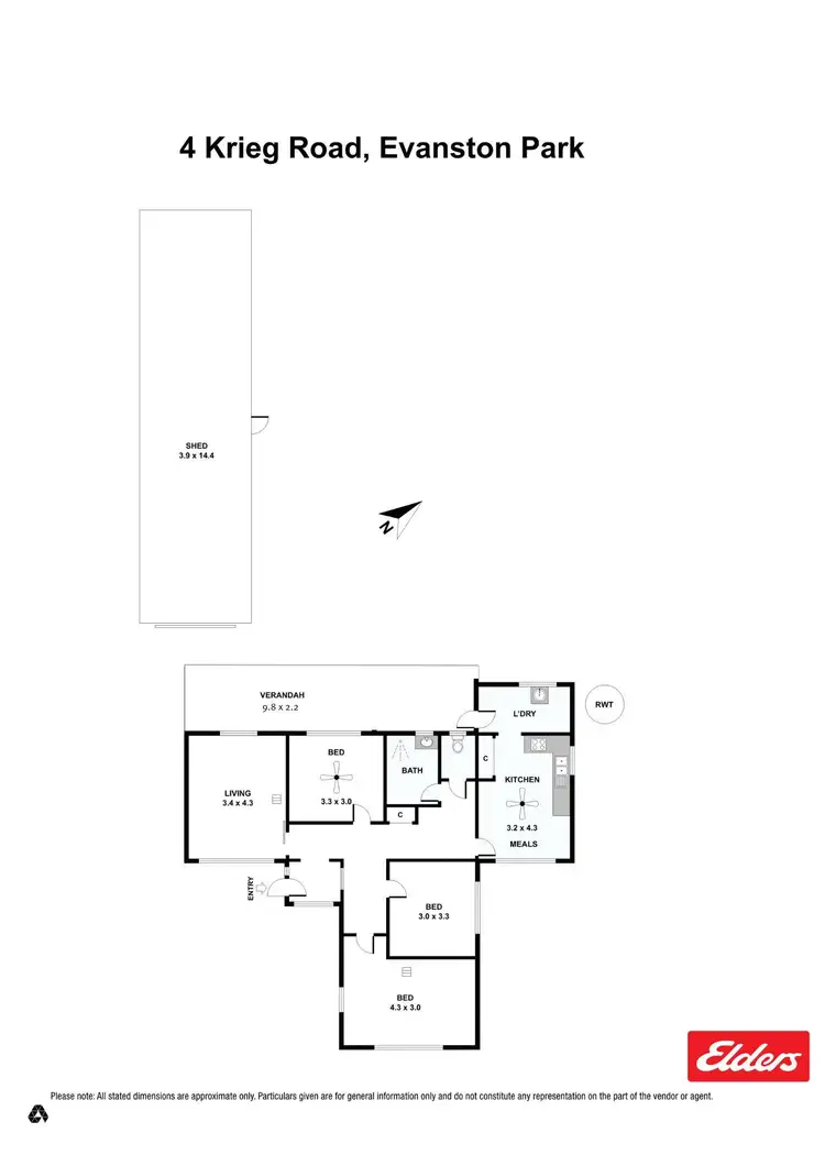 Floorplan of Homely house listing, 4 Krieg Road, Evanston Park SA 5116