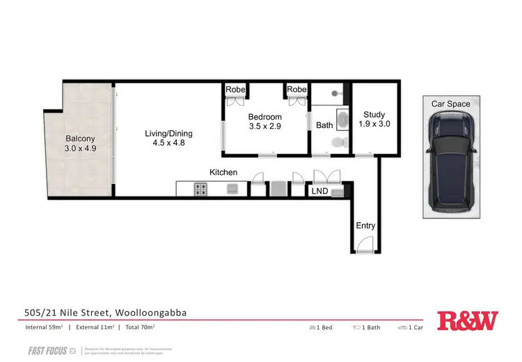 Floorplan of Homely apartment listing, 205/21 Nile Street, Woolloongabba QLD 4102