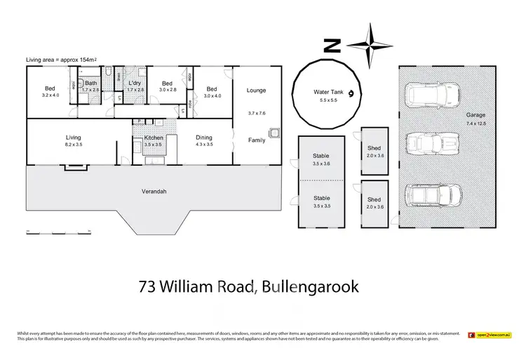 Floorplan of Homely rural property listing, 73 William Road, Bullengarook VIC 3437