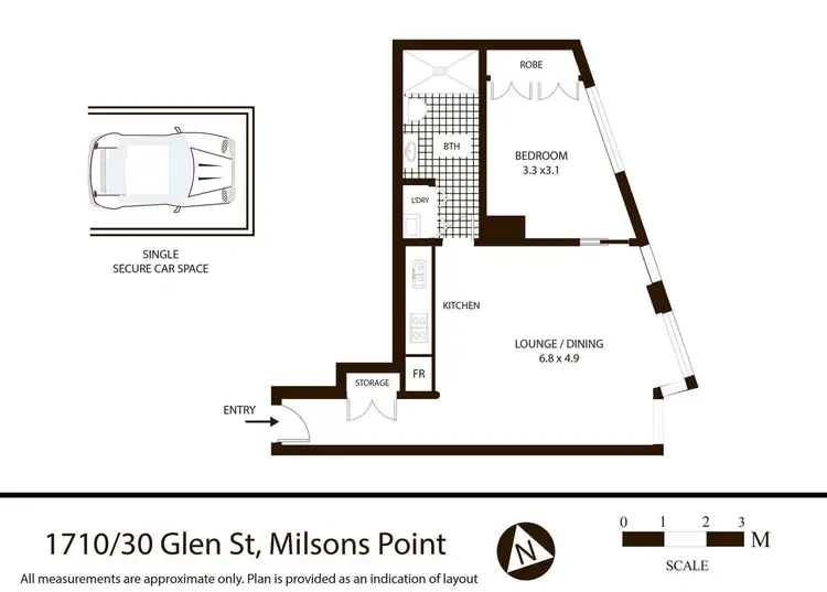 Floorplan of Homely apartment listing, 1710/30 Glen Street, Milsons Point NSW 2061