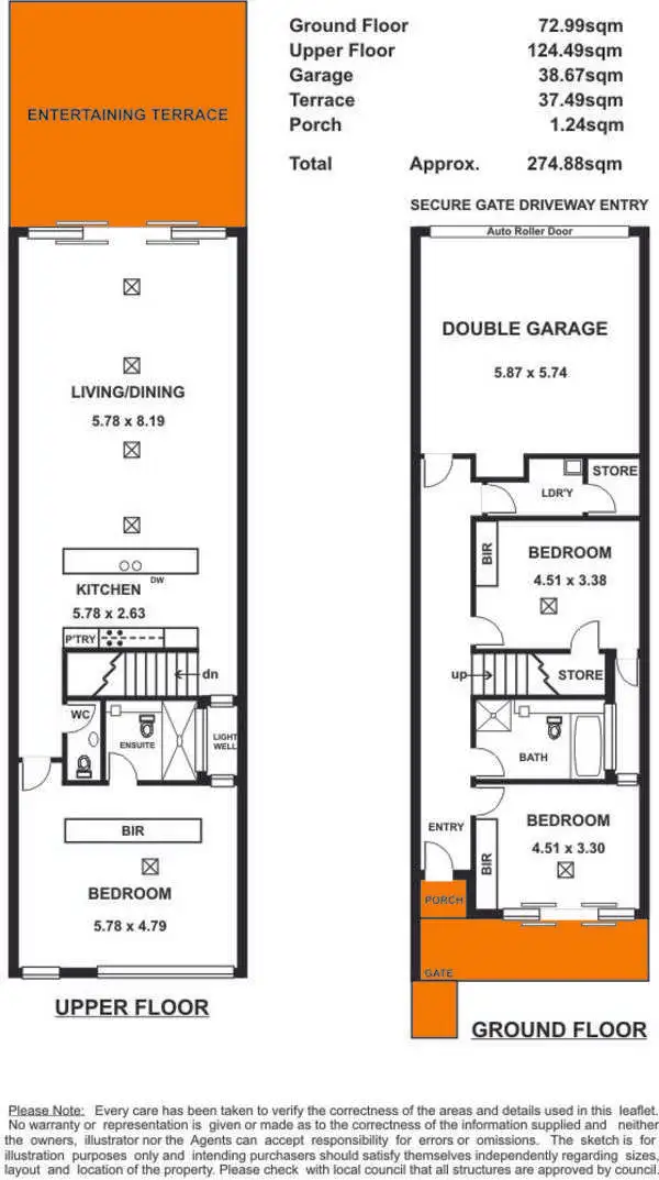 Floorplan of Homely townhouse listing, 6 Southcott Walk, Adelaide SA 5000