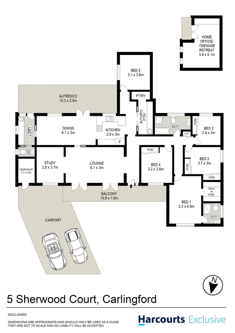 Floorplan of Homely house listing, 5 Sherwood Court, Carlingford NSW 2118