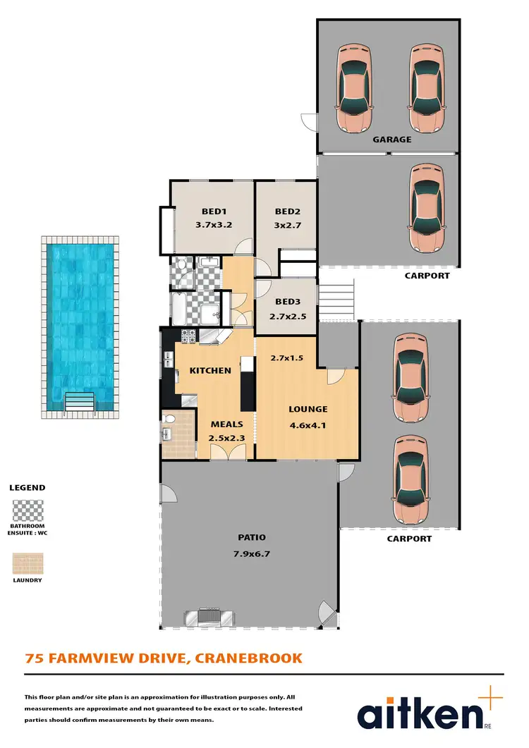 Floorplan of Homely house listing, 75 Farmview Drive, Cranebrook NSW 2749