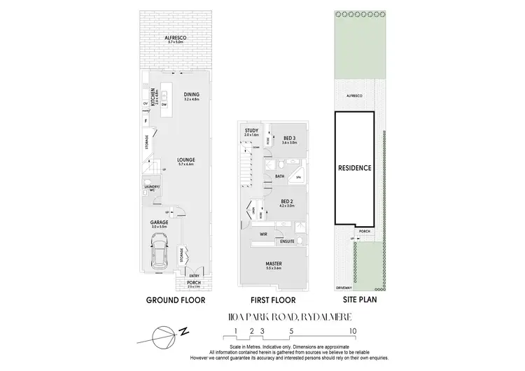 Floorplan of Homely semi-detached listing, 110A Park Road, Rydalmere NSW 2116