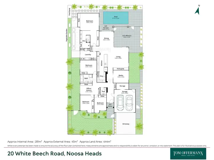 Floorplan of Homely house listing, 20 White Beech Road, Noosa Heads QLD 4567