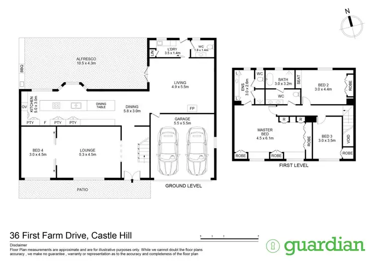Floorplan of Homely house listing, 36 First Farm Drive, Castle Hill NSW 2154
