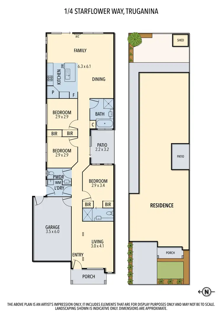Floorplan of Homely unit listing, 1/4 Starflower Way, Truganina VIC 3029