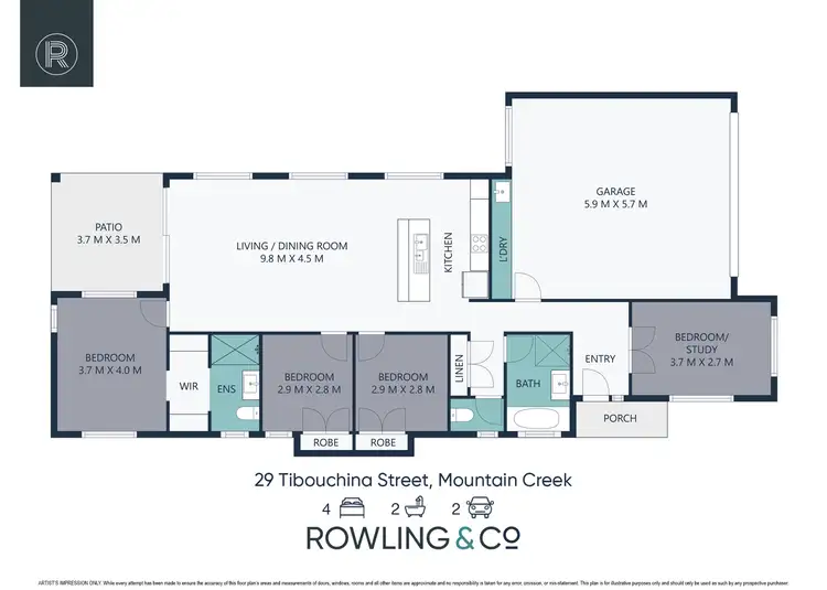 Floorplan of Homely house listing, 29 Tibouchina Street, Mountain Creek QLD 4557