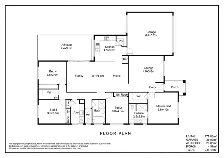 Floorplan of Homely house listing, 5 Pembroke Crescent, Wodonga VIC 3690