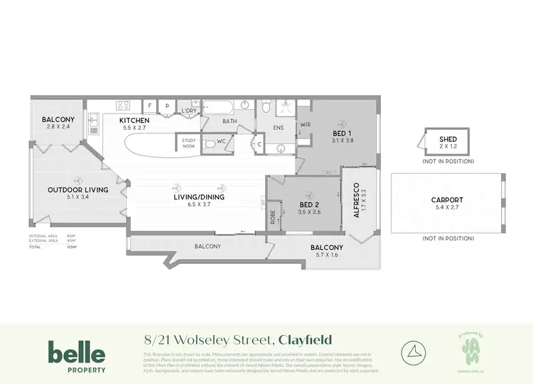 Floorplan of Homely unit listing, 8/21 Wolseley Street, Clayfield QLD 4011