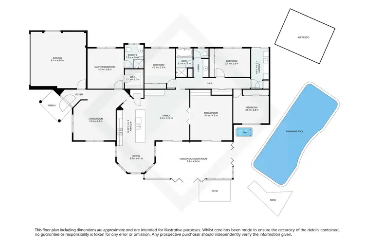 Floorplan of Homely house listing, 8 Delaware Court, Wodonga VIC 3690