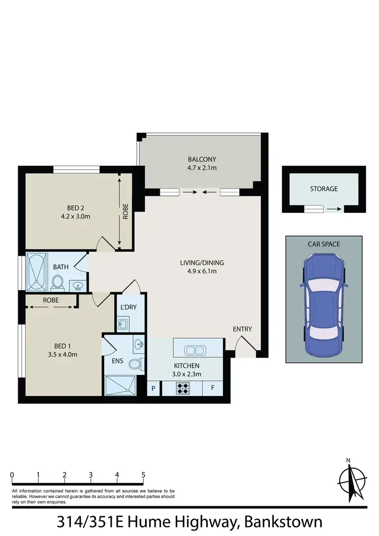 Floorplan of Homely apartment listing, 314/351E Hume Highway, Bankstown NSW 2200