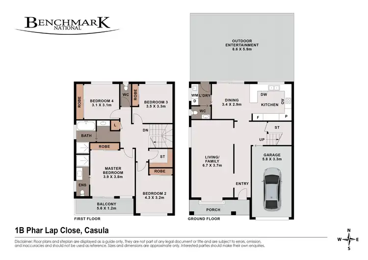 Floorplan of Homely house listing, 1B Phar Lap Close, Casula NSW 2170