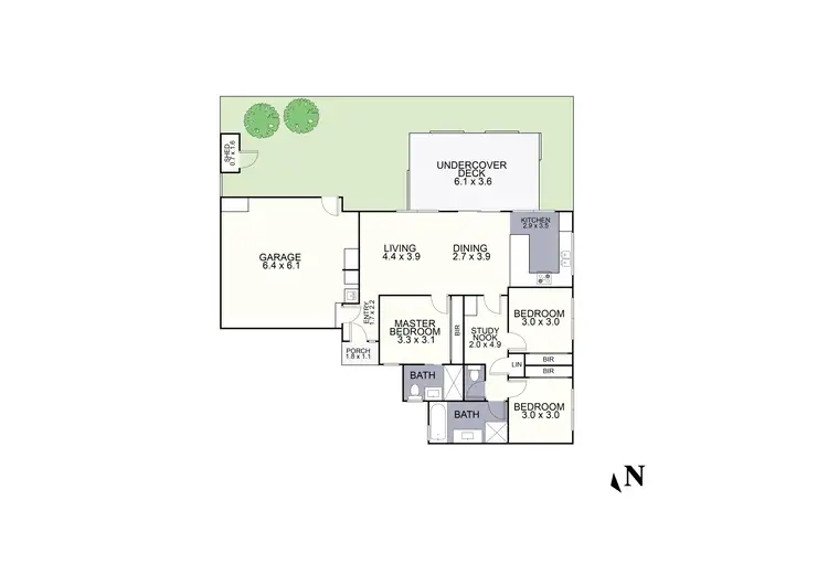 Floorplan of Homely unit listing, 3/60 Hull Road, Croydon VIC 3136