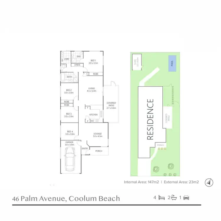 Floorplan of Homely house listing, 46 Palm Avenue, Coolum Beach QLD 4573