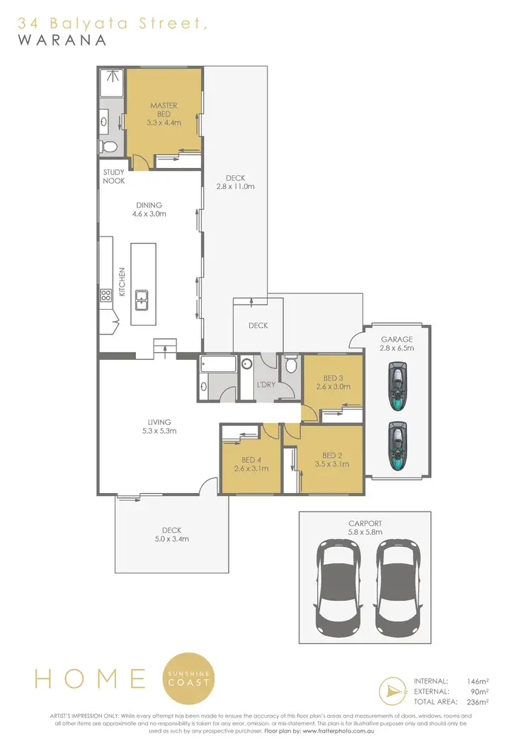 Floorplan of Homely house listing, 34 Balyata Street, Warana QLD 4575