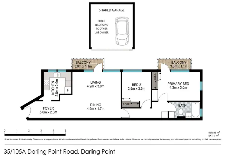 Floorplan of Homely apartment listing, 35/105A Darling Point Road, Darling Point NSW 2027
