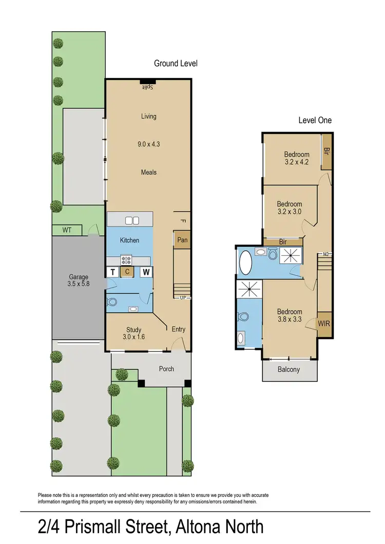 Floorplan of Homely townhouse listing, 2/4 Prismall Street, Altona North VIC 3025