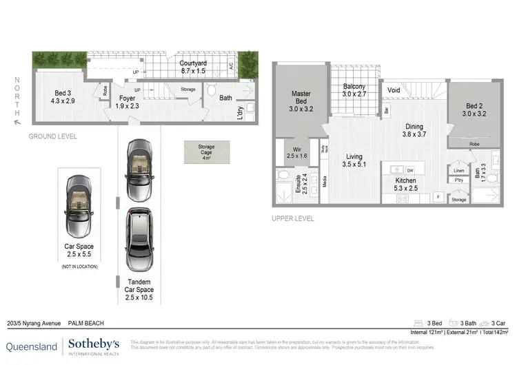Floorplan of Homely unit listing, 203/5 Nyrang Avenue, Palm Beach QLD 4221