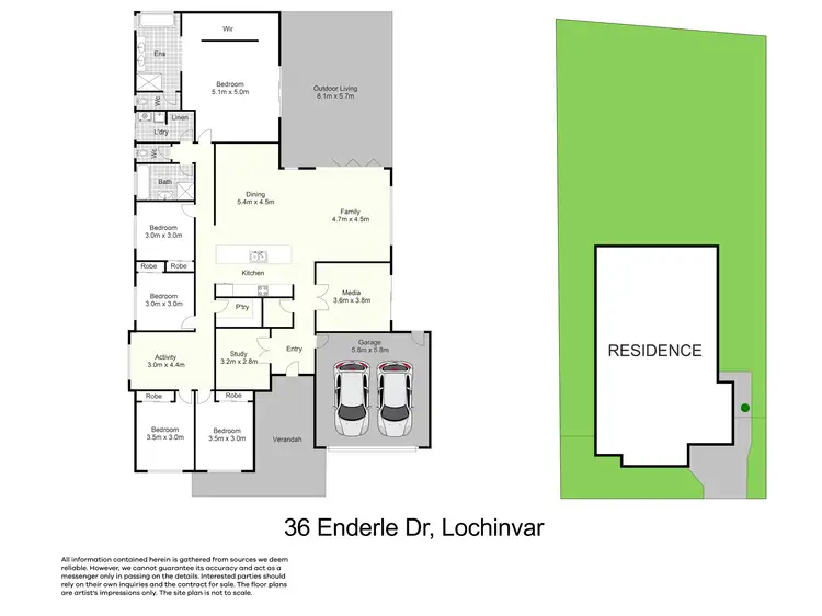 Floorplan of Homely house listing, 36 Enderle Drive, Lochinvar NSW 2321
