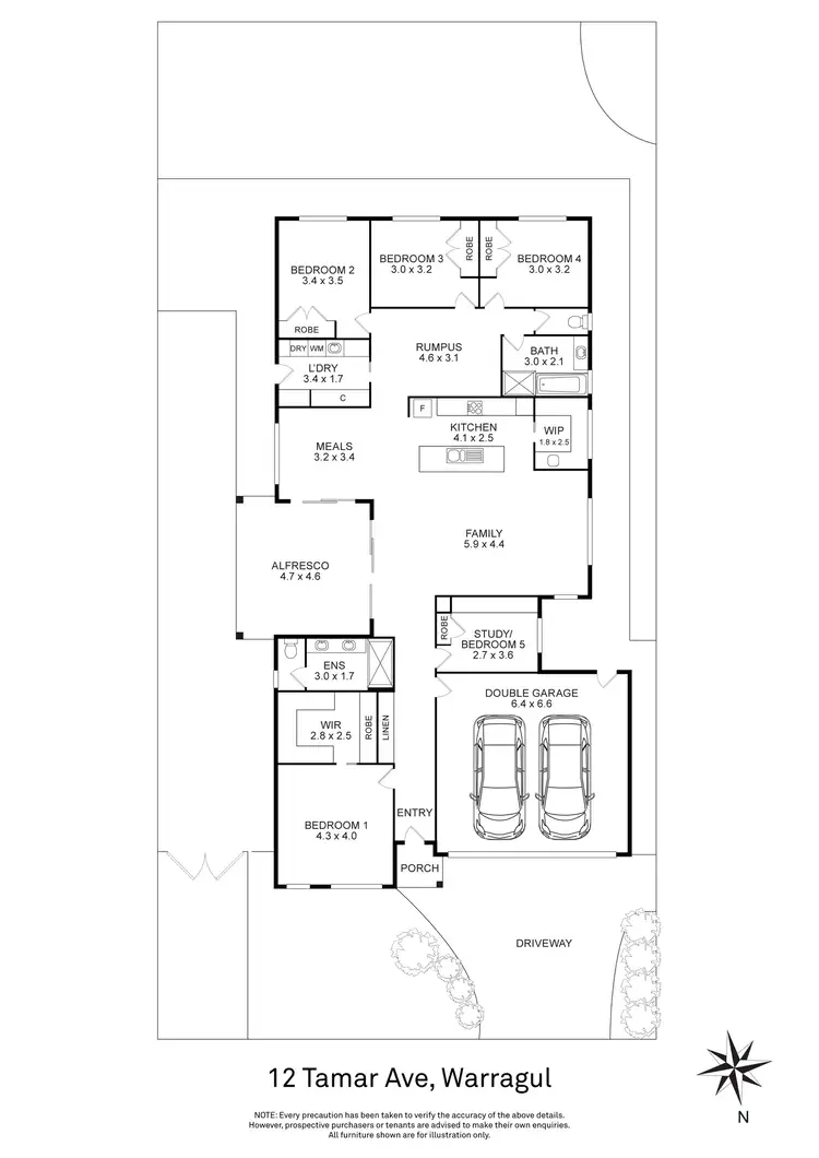 Floorplan of Homely house listing, 12 Tamar Avenue, Warragul VIC 3820