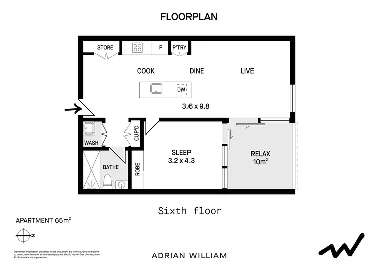 Floorplan of Homely apartment listing, 609/186C Victoria Road, Marrickville NSW 2204