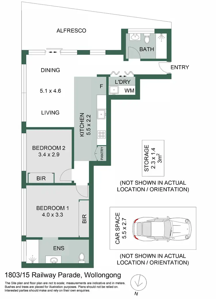 Floorplan of Homely apartment listing, 1803/15 Railway Parade, Wollongong NSW 2500