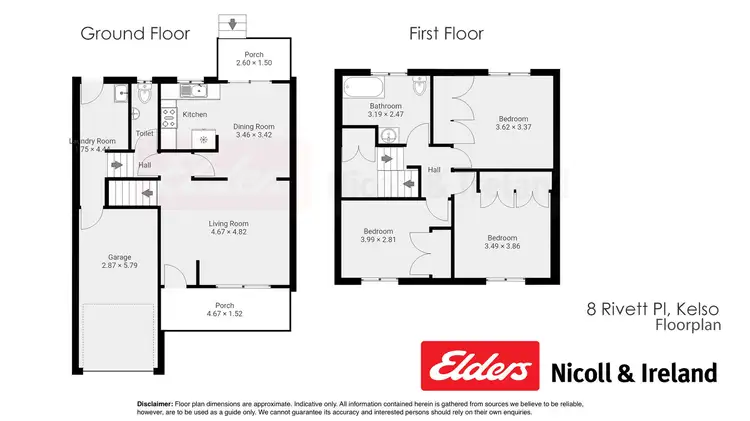 Floorplan of Homely townhouse listing, 8 Rivett Place, Kelso NSW 2795