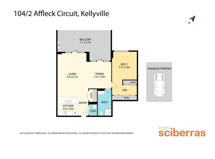 Floorplan of Homely apartment listing, 104/2 Affleck Circuit, Kellyville NSW 2155