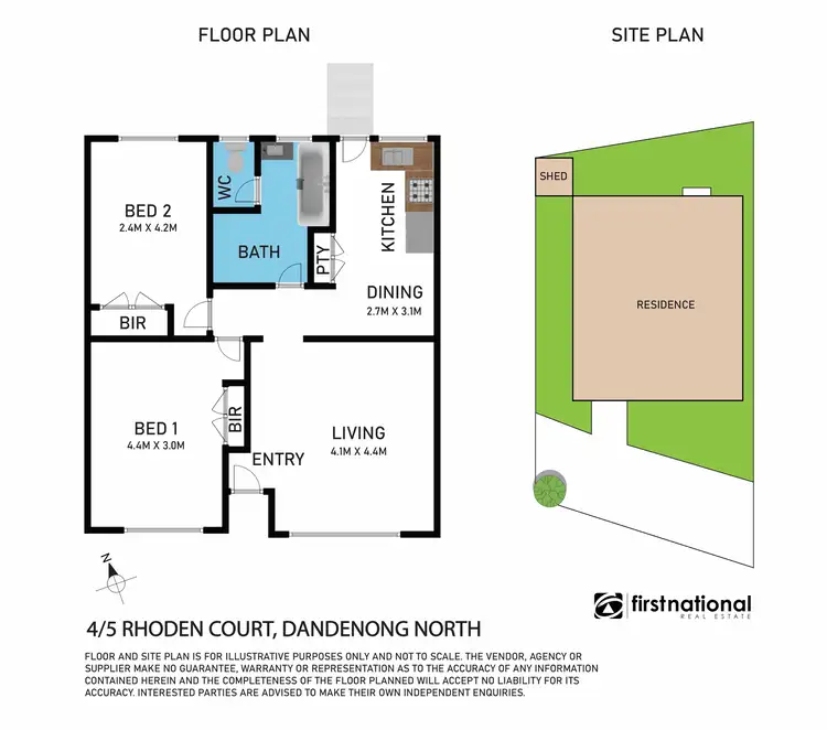 Floorplan of Homely unit listing, 4/5 Rhoden Court, Dandenong North VIC 3175