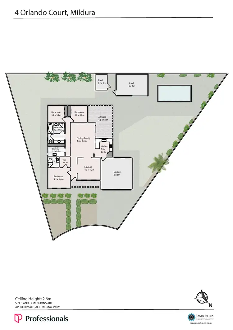 Floorplan of Homely house listing, 4 Orlando Court, Mildura VIC 3500