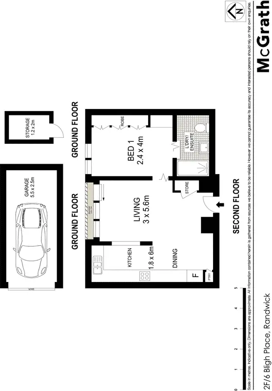 Floorplan of Homely apartment listing, 2F/6 Bligh Place, Randwick NSW 2031