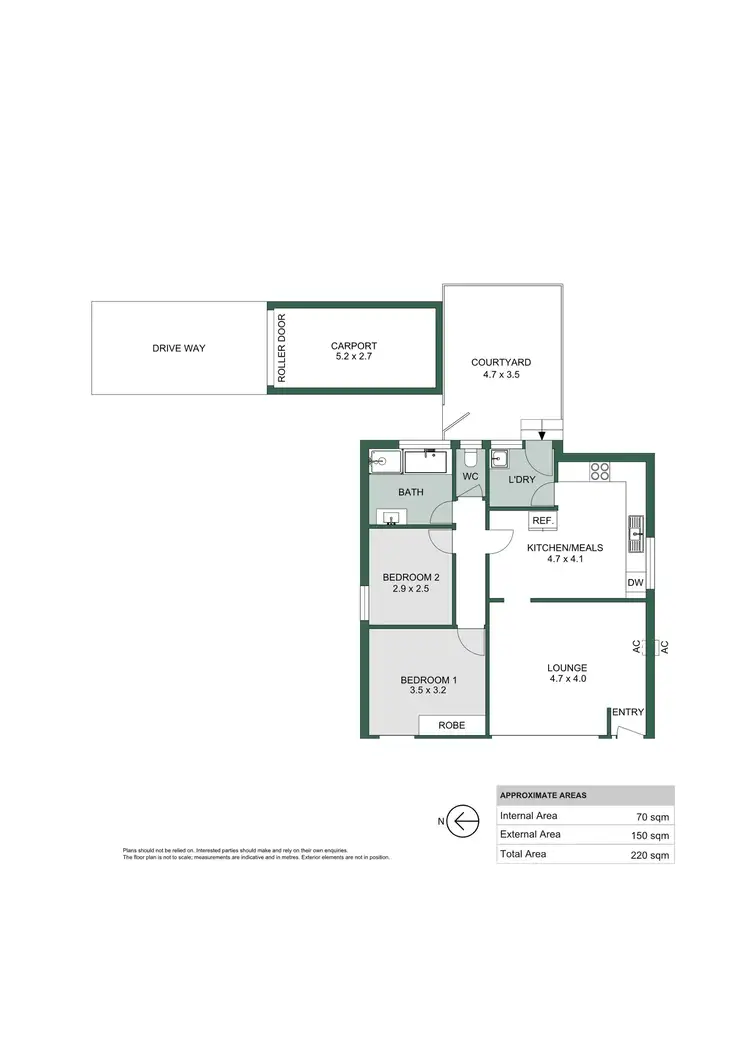 Floorplan of Homely unit listing, 1/70 Murray Road, Port Noarlunga SA 5167