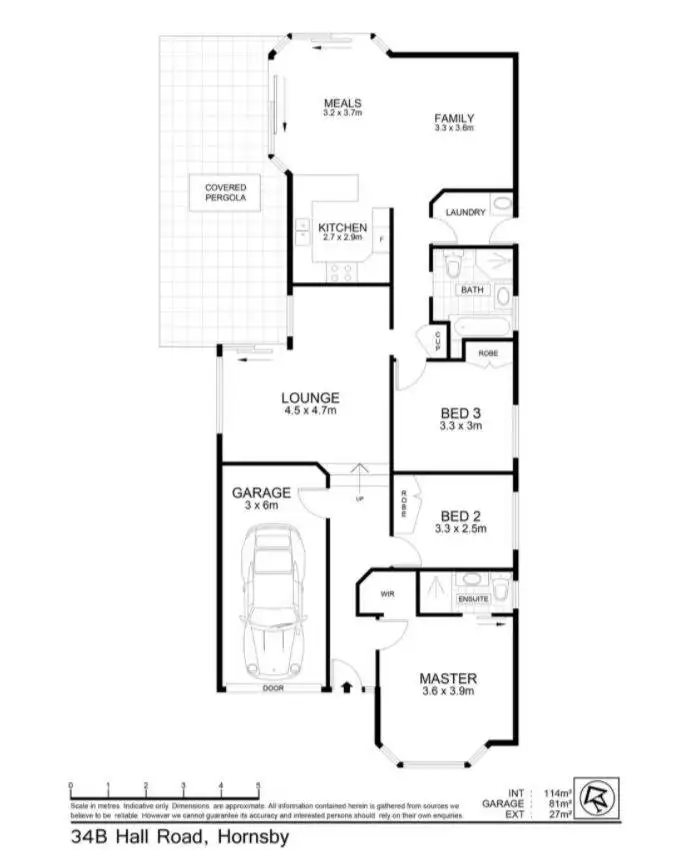 Floorplan of Homely house listing, 34B Hall Road, Hornsby NSW 2077