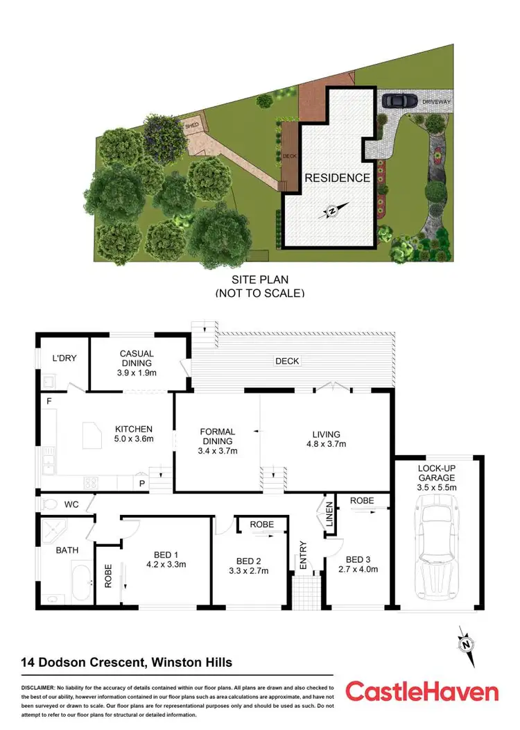 Floorplan of Homely house listing, 14 Dodson Crescent, Winston Hills NSW 2153