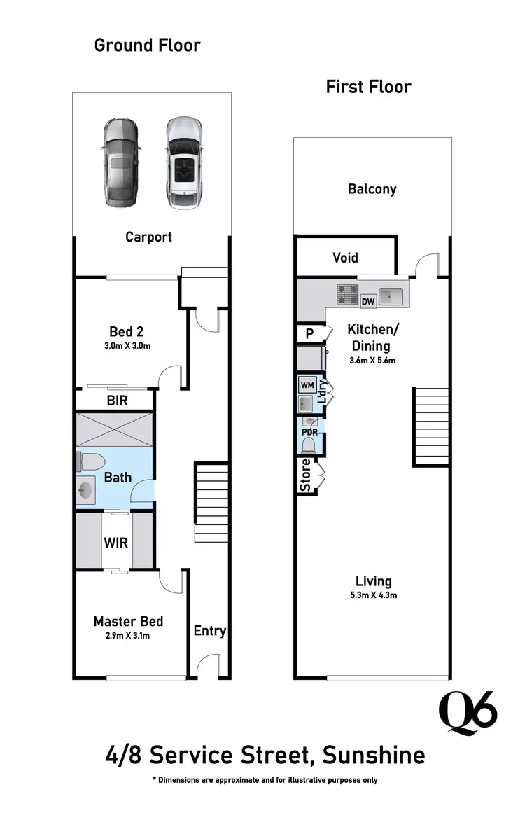 Floorplan of Homely townhouse listing, 4/8 Service Street, Sunshine VIC 3020