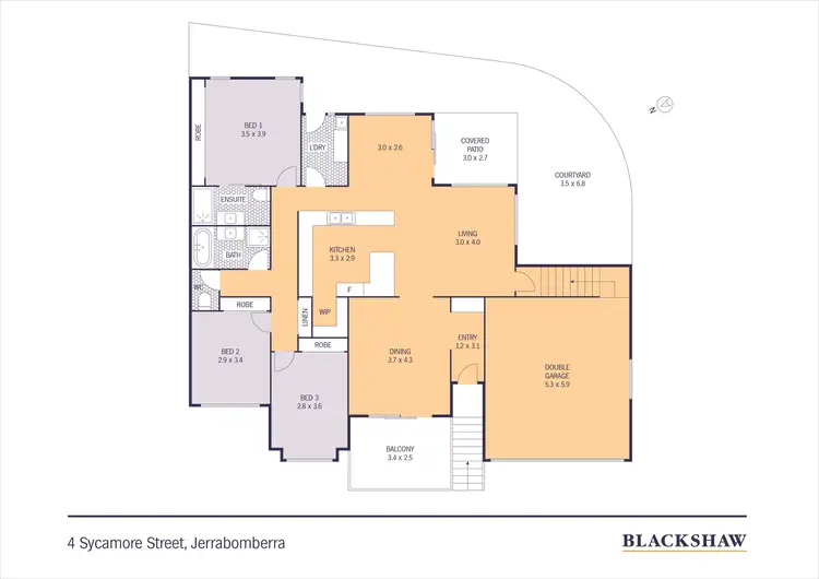 Floorplan of Homely townhouse listing, 2/4 Sycamore Street, Jerrabomberra NSW 2619