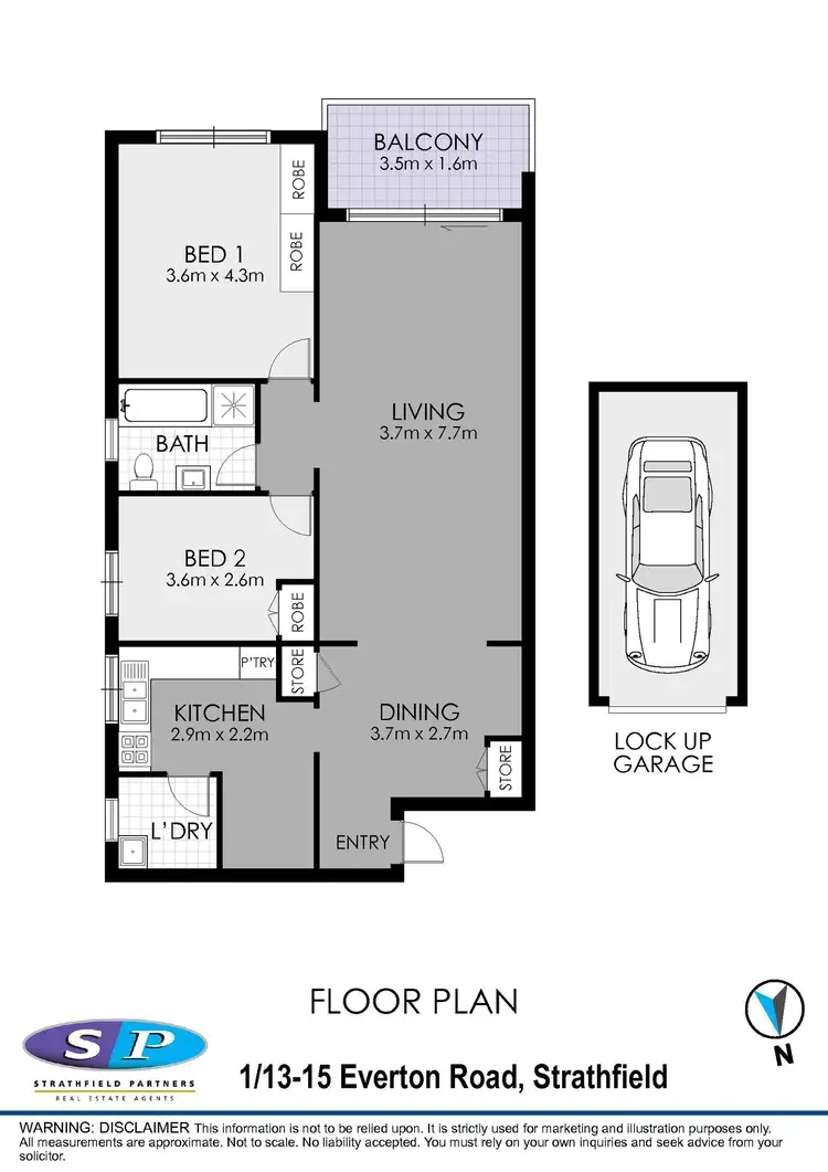 Floorplan of Homely apartment listing, 1/13-15 Everton Road, Strathfield NSW 2135