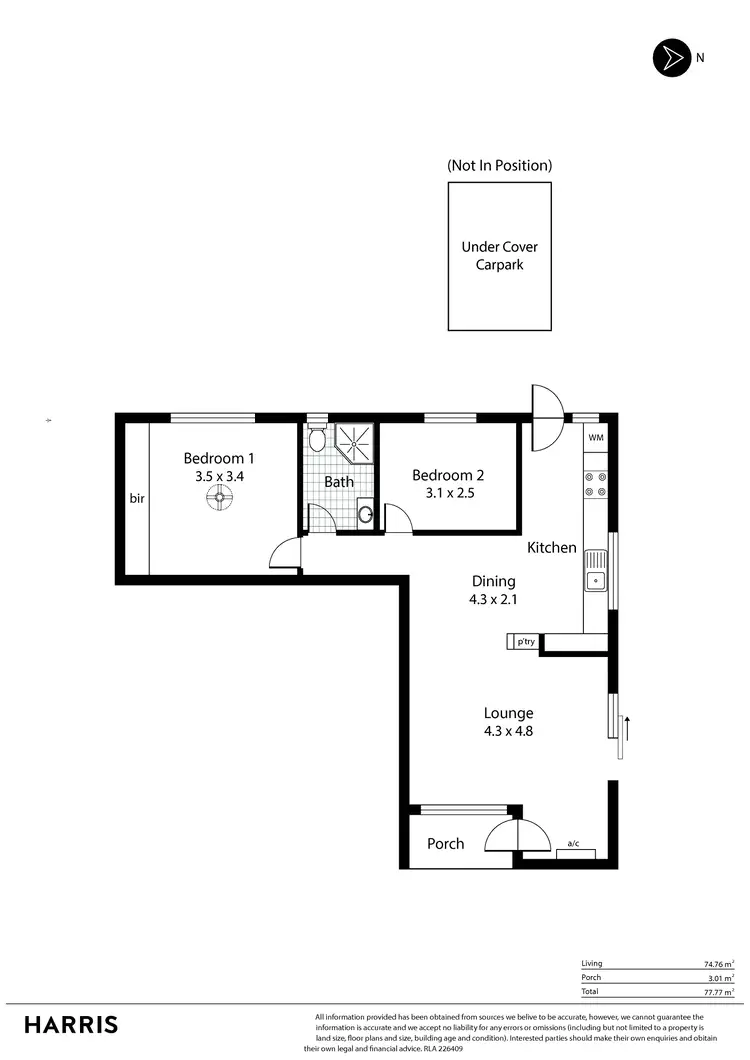 Floorplan of Homely unit listing, 8/35 Catherine Street, Clapham SA 5062