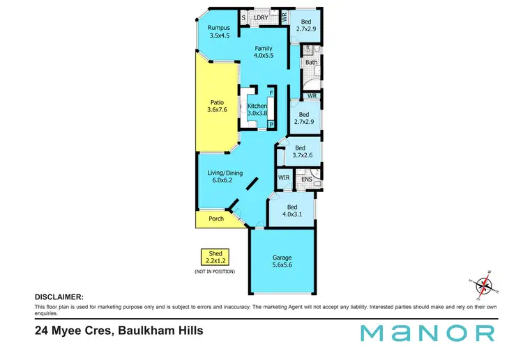 Floorplan of Homely house listing, 24 Myee Crescent, Baulkham Hills NSW 2153
