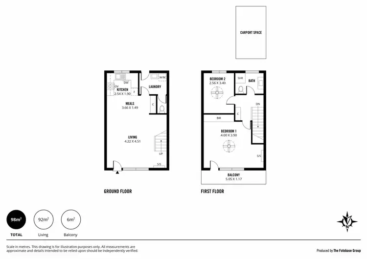 Floorplan of Homely townhouse listing, 3/44 Clark Avenue, Glandore SA 5037