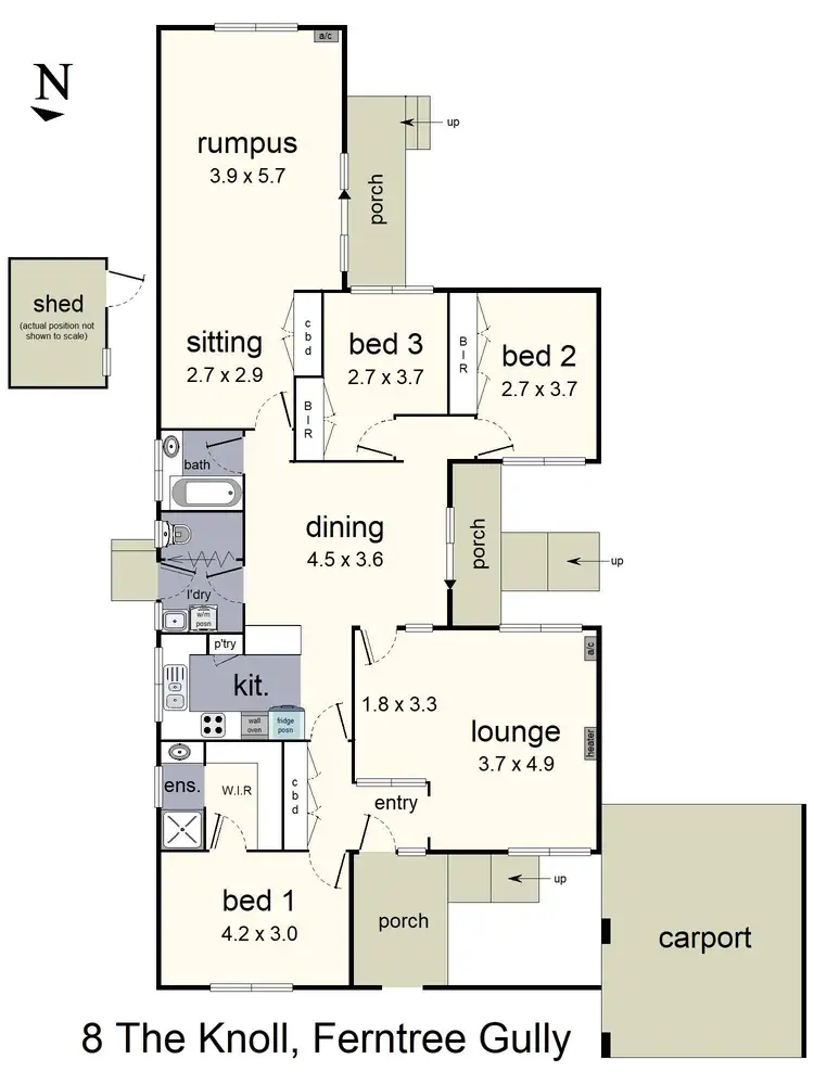 Floorplan of Homely house listing, 8 The Knoll, Ferntree Gully VIC 3156