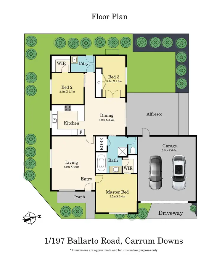 Floorplan of Homely unit listing, 1/197 Ballarto Road, Carrum Downs VIC 3201