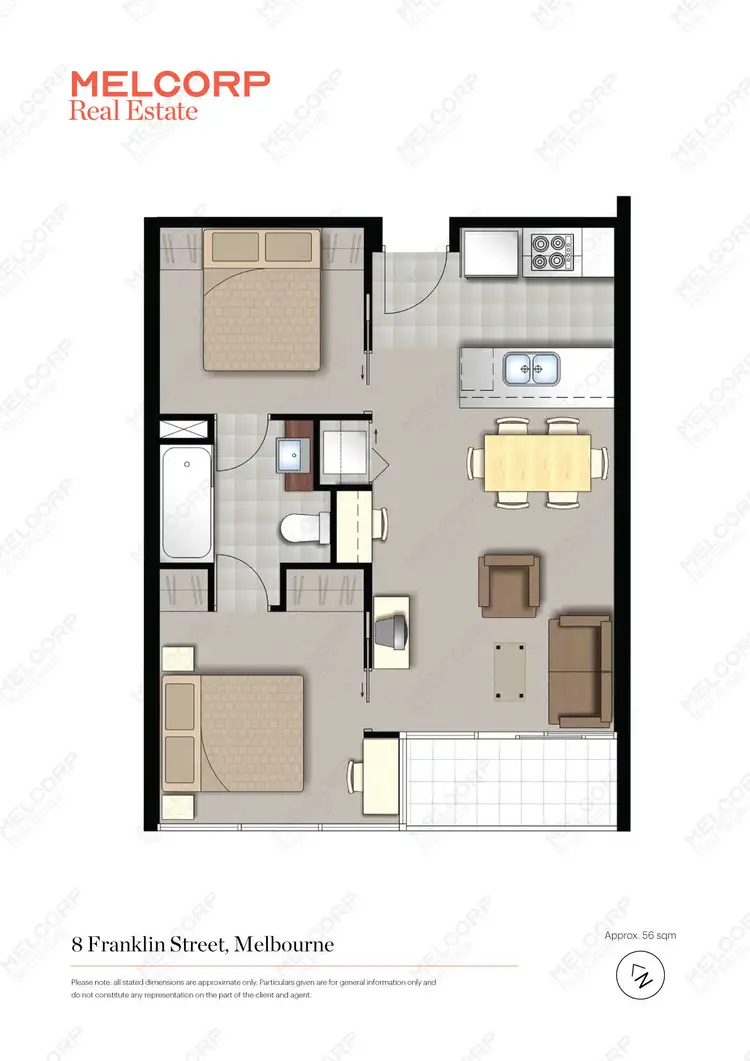 Floorplan of Homely apartment listing, 2104A/8 Franklin Street, Melbourne VIC 3000