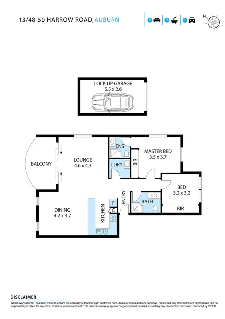 Floorplan of Homely unit listing, 13/48-50 Harrow Road, Auburn NSW 2144