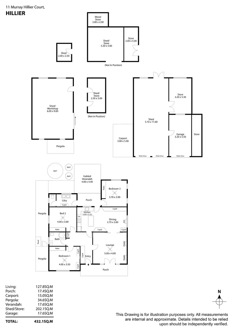 Floorplan of Homely house listing, 11 Murray Hillier Court, Hillier SA 5116