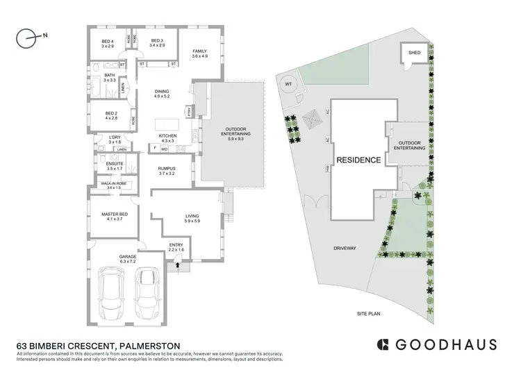 Floorplan of Homely house listing, 63 Bimberi Crescent, Palmerston ACT 2913