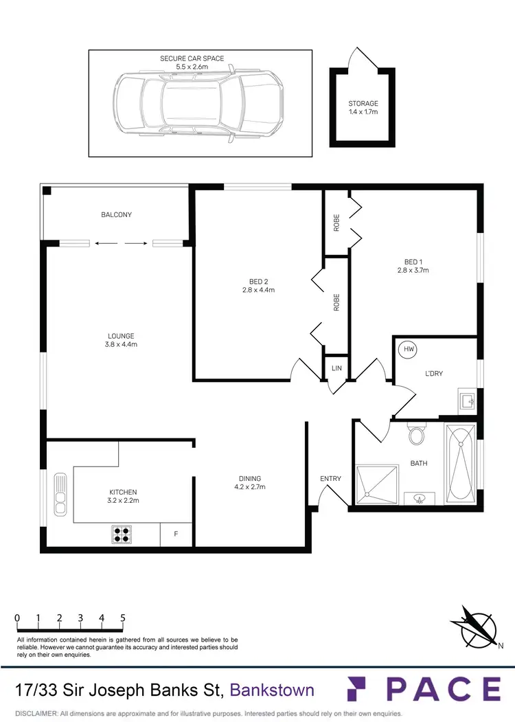 Floorplan of Homely apartment listing, 17/33-35 Sir Joseph Banks Street, Bankstown NSW 2200